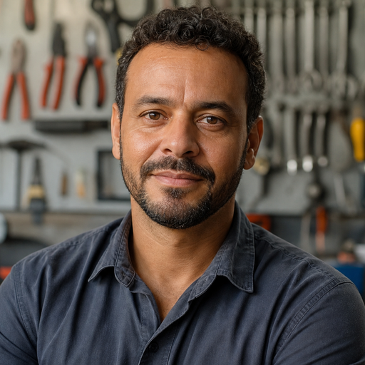 Retrato de Carlos Lima, eletricista MEI